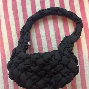 Aritzia Black Textured Shoulder Bag